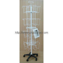 metal wire rotating floor frames display rack