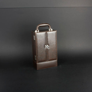 Wine Box Manufacturer faux leather wine carrier