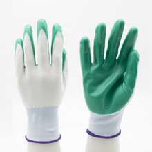 Oil chemical resistant custom logo cheap work safety gloves nitrile