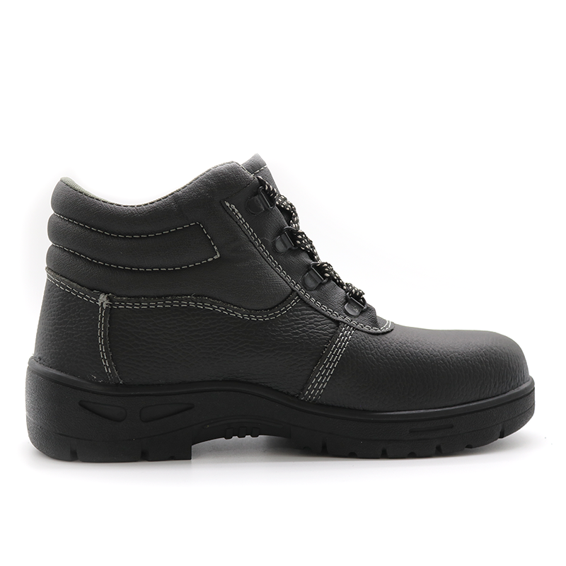 Black Leather Rubber Sole Cheap Safety Shoes for Construction Buy