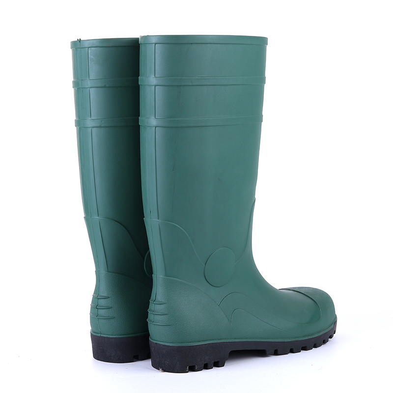 Green Steel Toe Mining Pvc Safety Rain Boots