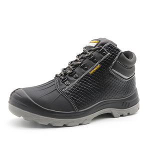 Black Steel Toe Puncture Proof Antistatic Industrial Safety Shoes for Men