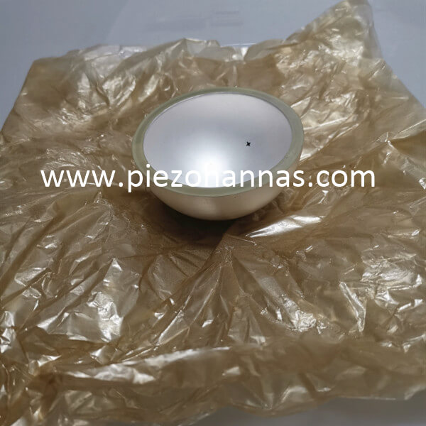 Hemisferio de cerámica piezoeléctrica de material blando para comunicaciones NDT