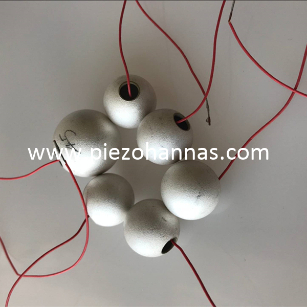 Esfera de cerâmica piezoelétrica de material PZT para microfones
