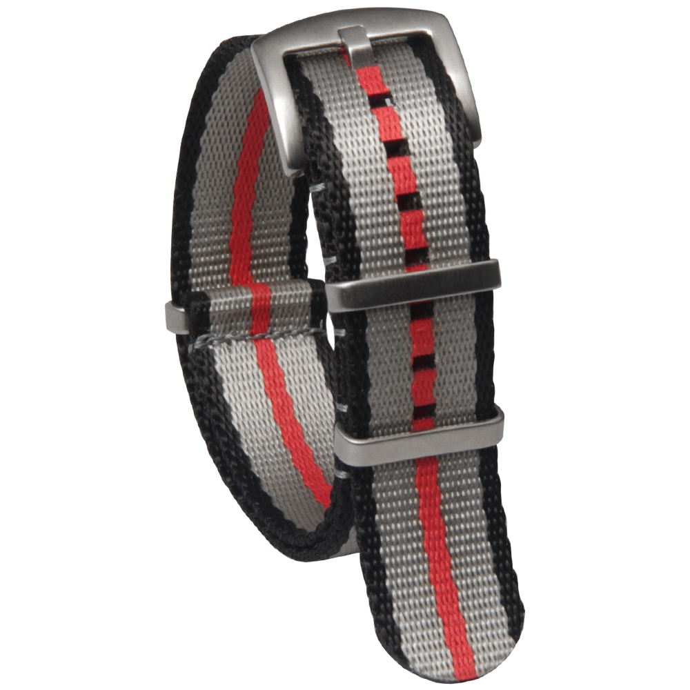 Good Seat Belt Nato Watch Strap with Brushed Hardware Square Keeper in