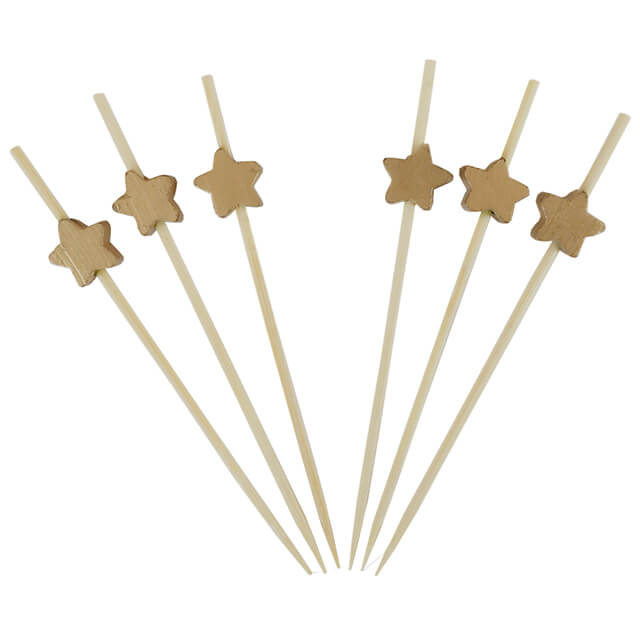 Bamboo Star Skewers - Buy skewered party snacks, cocktail picks, bamboo ...