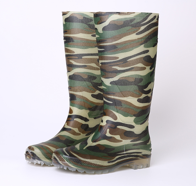 Non safety cheap Camouflage pvc rain boots