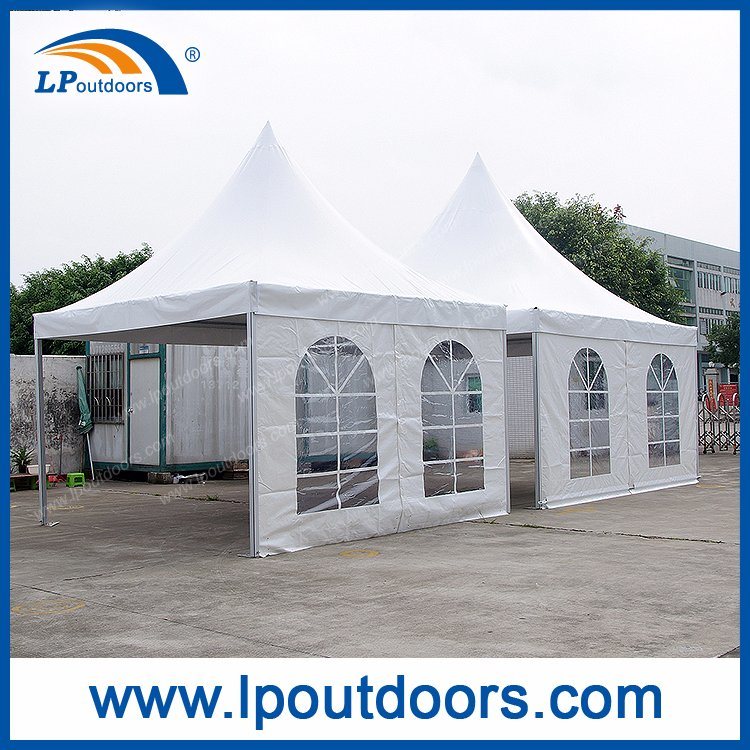 5X5米铝合金白色PVC锥顶帐篷