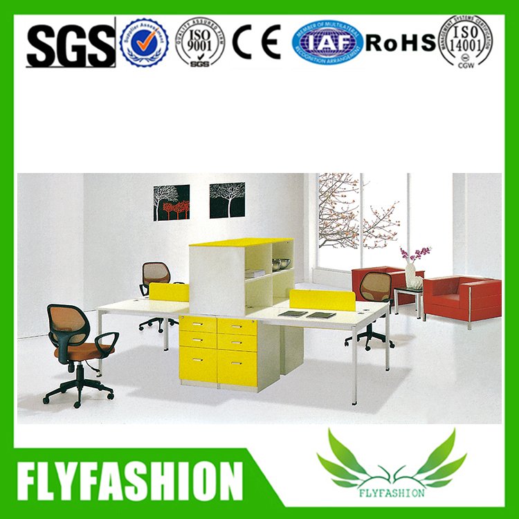 Modern colorful Wooden Office Cubicle Workstation(PT-56)