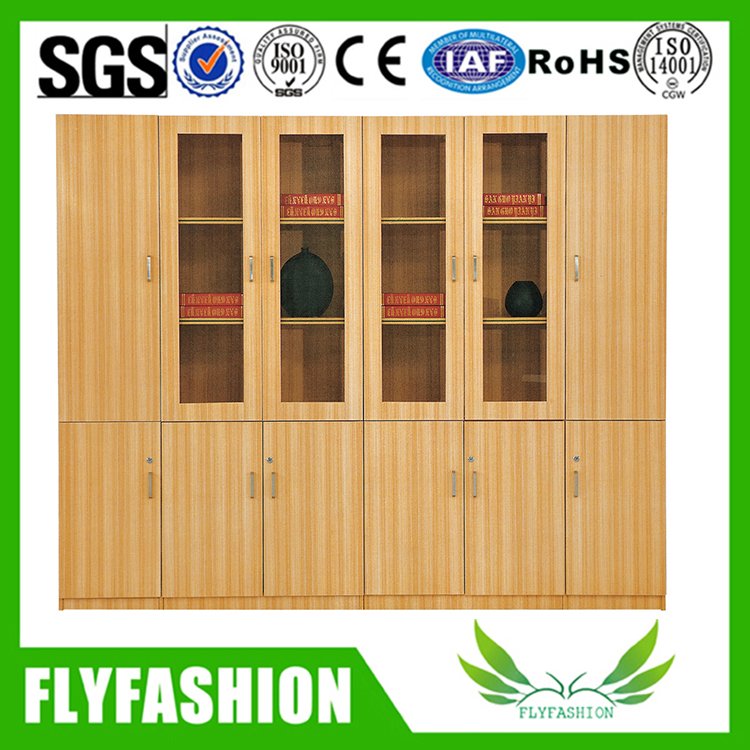 cabinas de fichero antiguas de madera de la alta calidad con la puerta de cristal (FC-29)