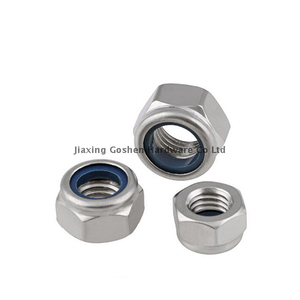 nuez autoblocante din982 de acero inoxidable métrica insertada hexagonal para ruedas de coche