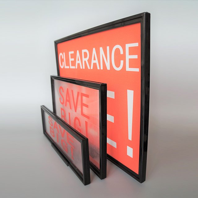 Countertop Retail Sign Display|Plastic Sign Frame|Retail Display