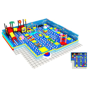 Ocean Theme Indoor Playground Ball Pit with Soft Obstacle