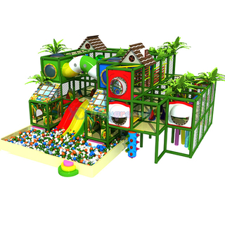 Jungle Themed Small Children Soft Indoor Playground with Ball Pit