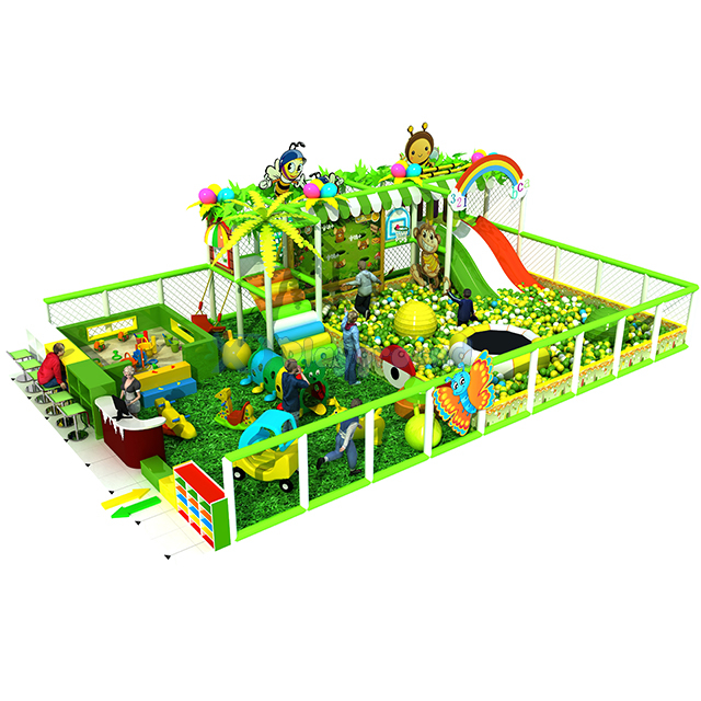 Jungle Thmed Amusement Park Soft Kids Indoor Playground Equipment with Ball Pit