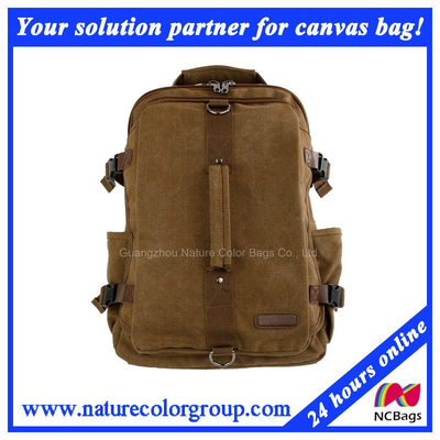Mens Heavy Duty Canvas Backpack with High-Capacity for Traveling