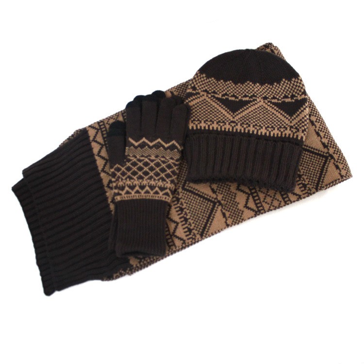 Fashion knitted hat&scarf&glove sets
