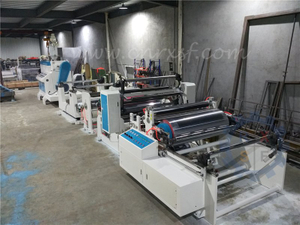 Aluminum foil - woven fabric extrusion laminating machine for fireproof materials
