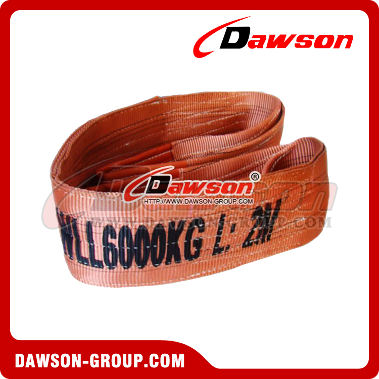 WLL 6 Ton Polyester bing Slings, Flat bing LIfting Slings