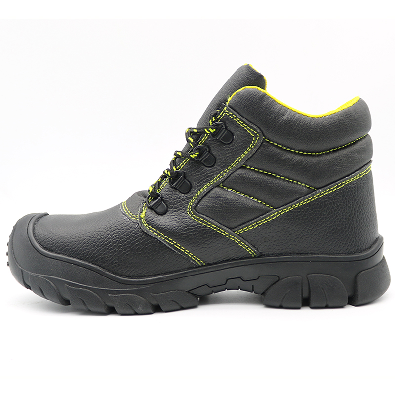 Oil Acid Resistant Anti Slip Leather Safety Boots Steel Toe Cap