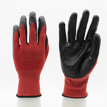 Black Cheap Nitrile Coated Work Gloves CE EN 388