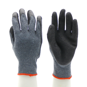 Black Oil Proof Industrial Latex Work Gloves CE EN 388