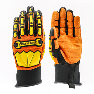 Non-slip TPR impact resistant mechanic gloves