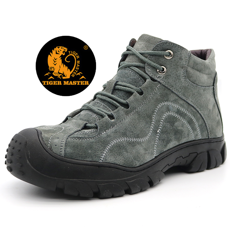 Oil Abrasion Resistant Pig Leather Fur Lining Winter Safety Shoes Steel Toe Cap