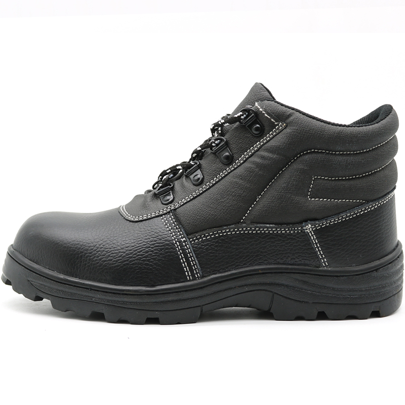 Oil Acid Resistant Genuine Leather Mining Safety Shoes Steel Toe