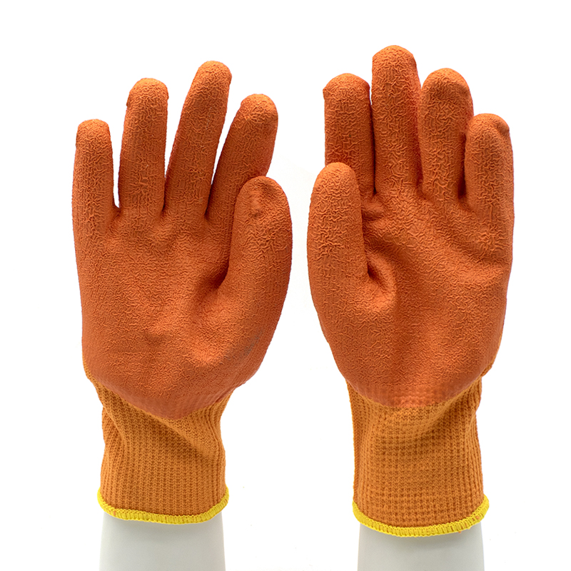 Oil Slip Resistant Latex Coated Safety Work Gloves