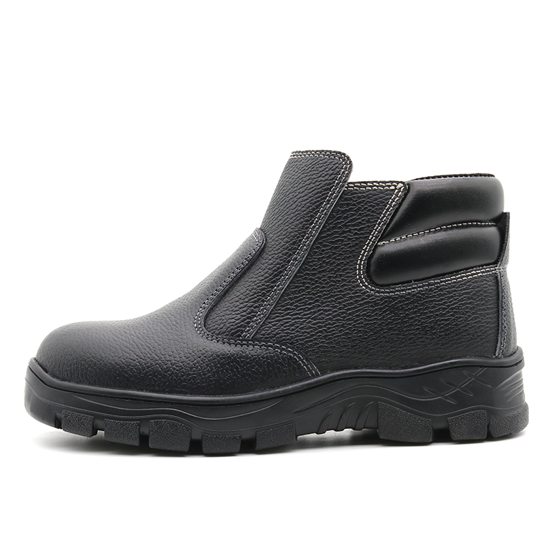 Anti Slip Steel Toe Puncture Resistant Safety Shoes Leather Zipper