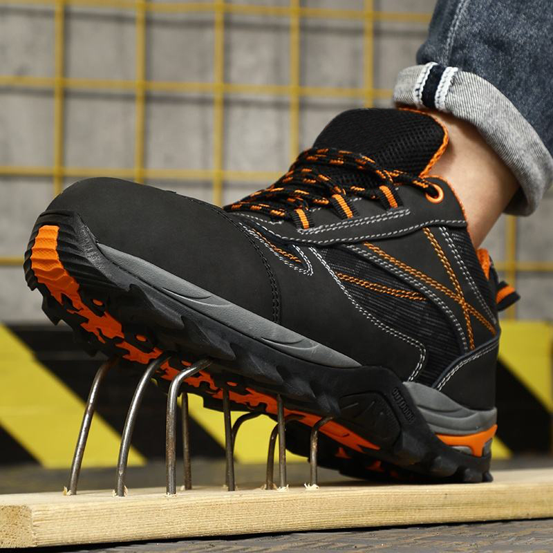 Shock Absorber EVA Rubber Sole Steel Toe Outdoor Hiking Safety Shoes