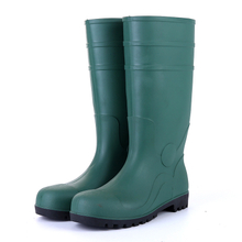 Green Steel Toe Mining Pvc Safety Rain Boots