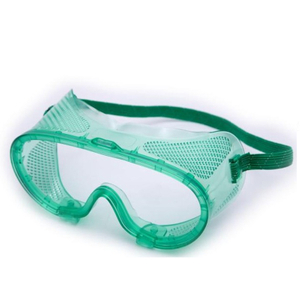 Green PC Lens PVC Frame Elastic Tape Air Holes Safety Goggles