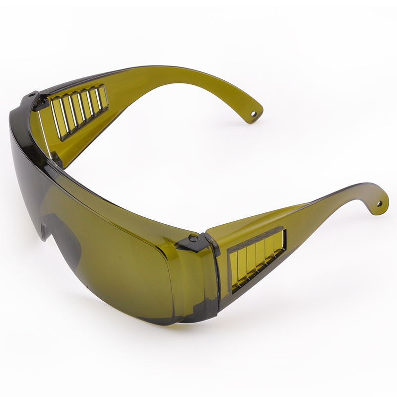 Anti Fog Anti Scratch Green Pc Lens Safety Glasses CE EN 166F