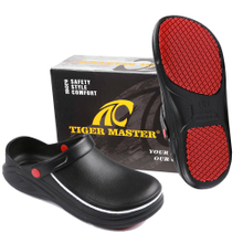 Black Soft EVA Non Safety Fashion Kitchen Chef Shoes for Men Work