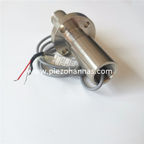 Transductor ultrasónico personalizado de tipo insertado para sensor de flujo de gas