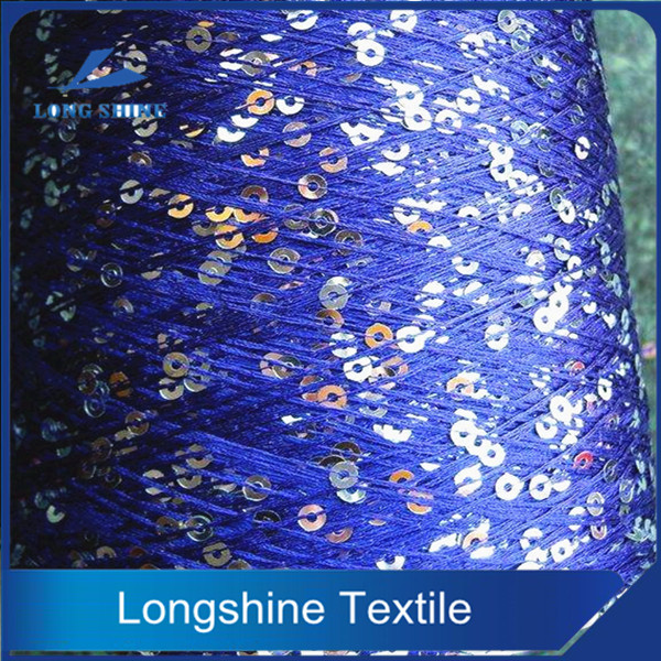 Hot Sales 100% Polyester Sequins Fancy Yarn for Knitting