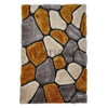 Polyester Shag Collection 3D Stone Design Floor Carpet