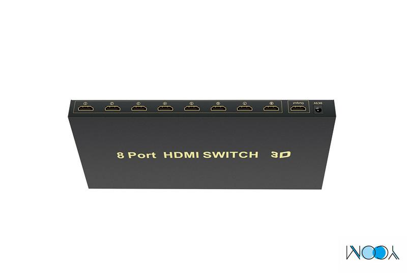1080P HDMI Switch 1X8 Support 3D with 8 Ports