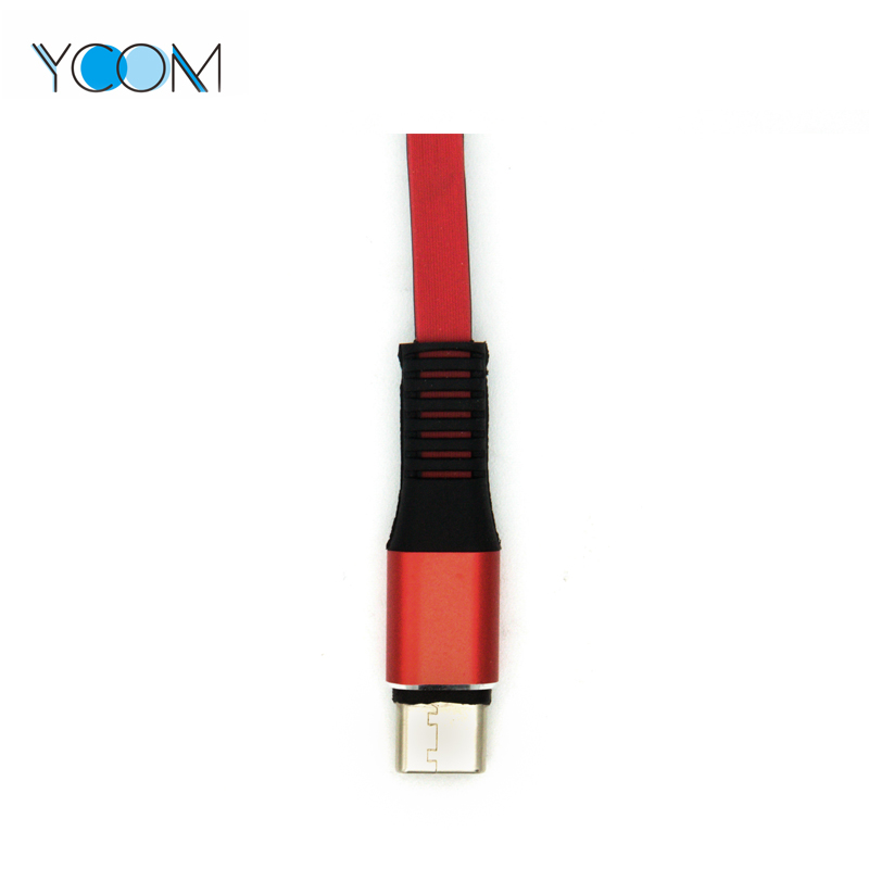 Double Sided USB Cable for Type C with Noodle Shape