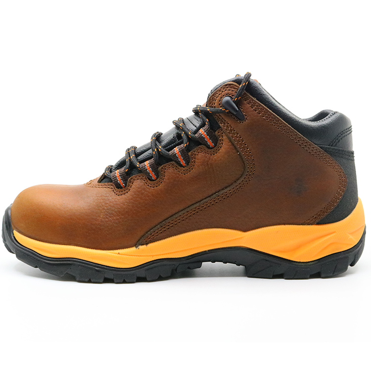 ENS022 Genuine leather pu sole construction safety shoes boot