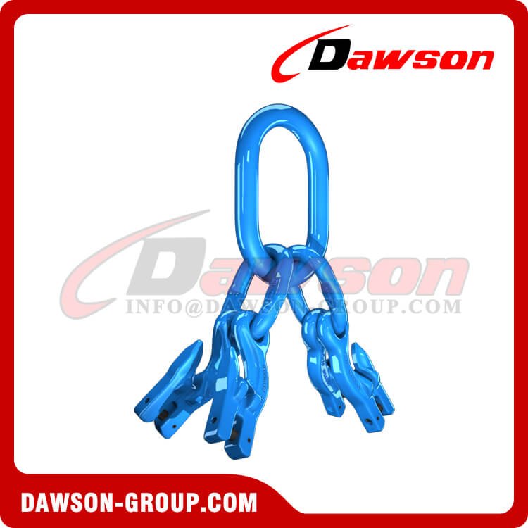 DS1068 G100 Master Link Assembly + G100 Eye Grab Hook with Clevis Attachment for Adjust Chain Length × 4