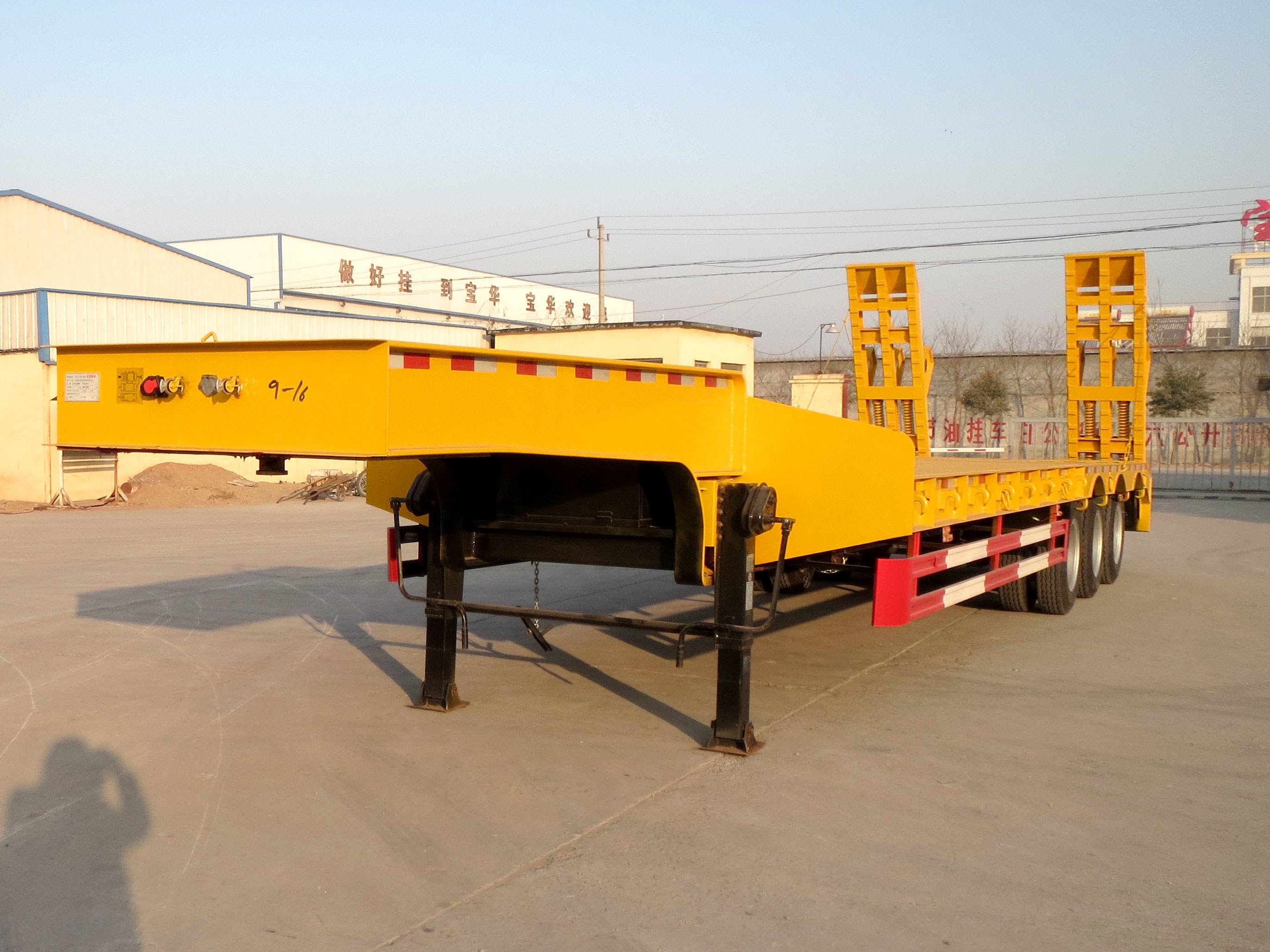 Árboles calientes de la venta 3 80 toneladas de la plataforma de acoplado inferior resistente semi