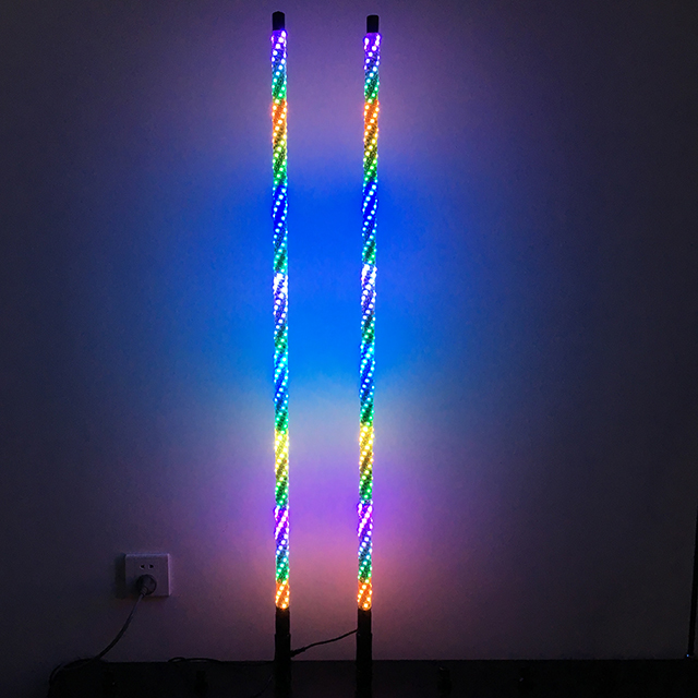 4ft Dream color up and down LED lighted whips 