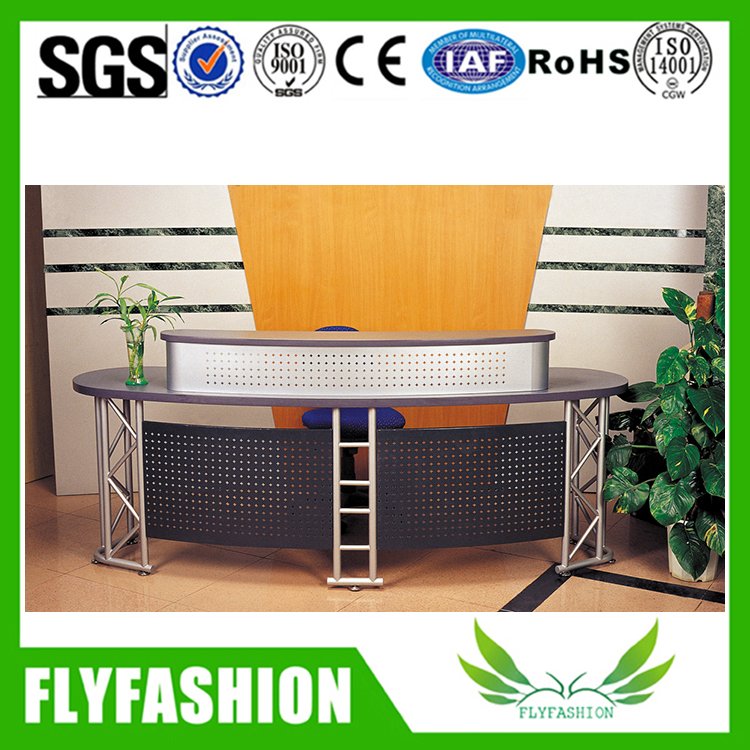 Modern Metal Front Curved Reception Counter(PT-13)