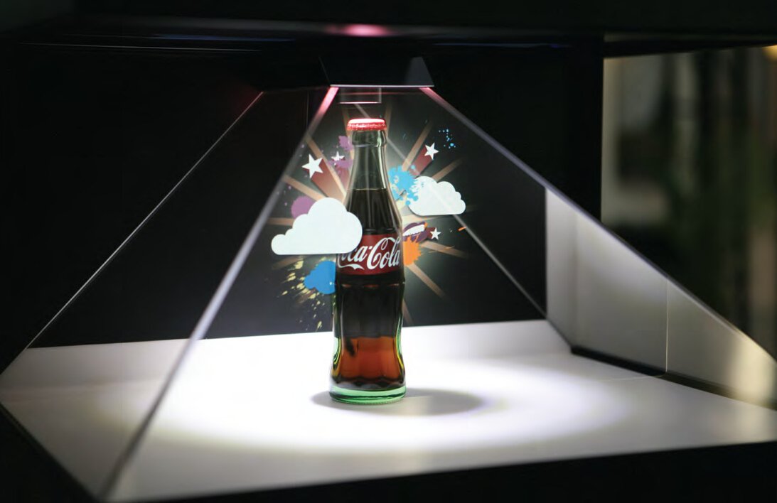 270° 3D Holographic Pyramid Showcase Hologram Display Box