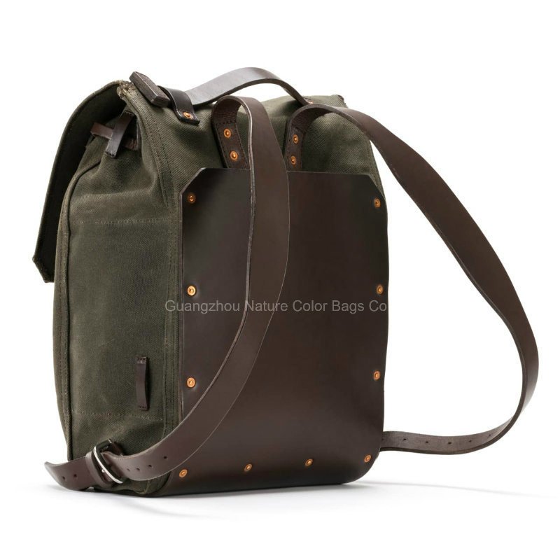 Leisure Waxed Canvas Watherpoof Backpack for School and Traveling