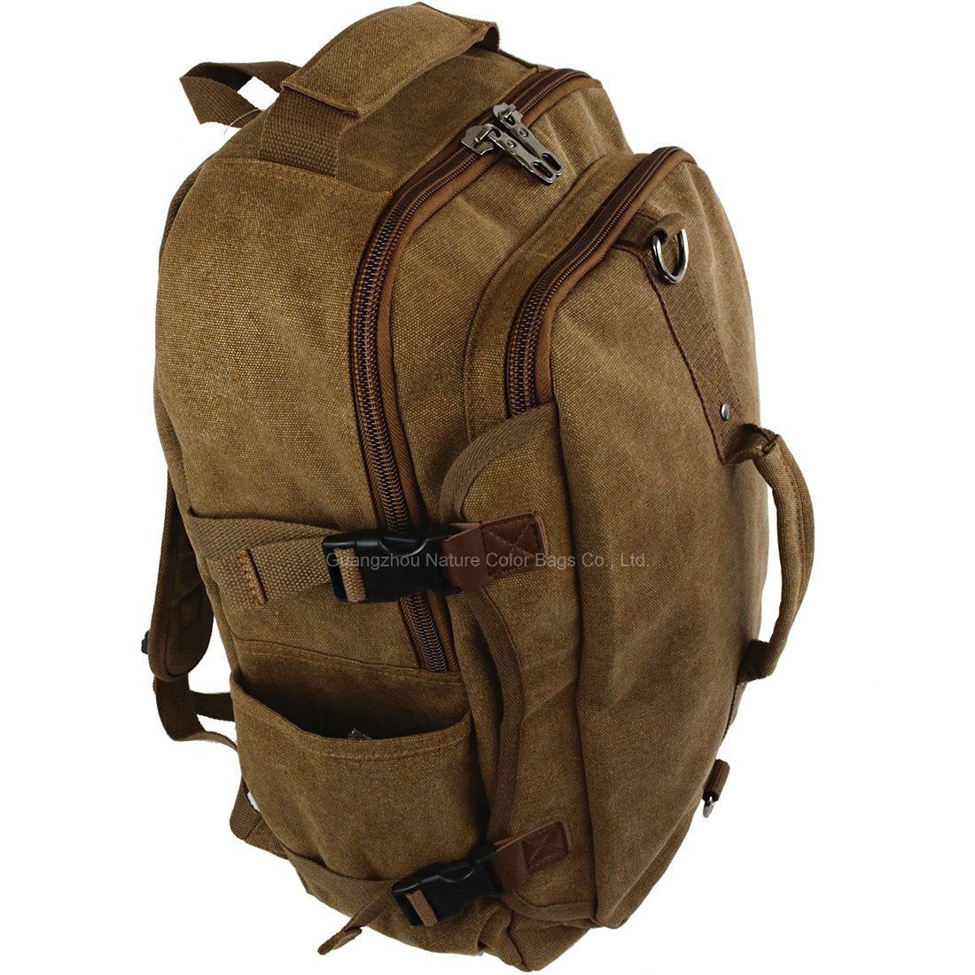 Mens Heavy Duty Canvas Backpack with High-Capacity for Traveling