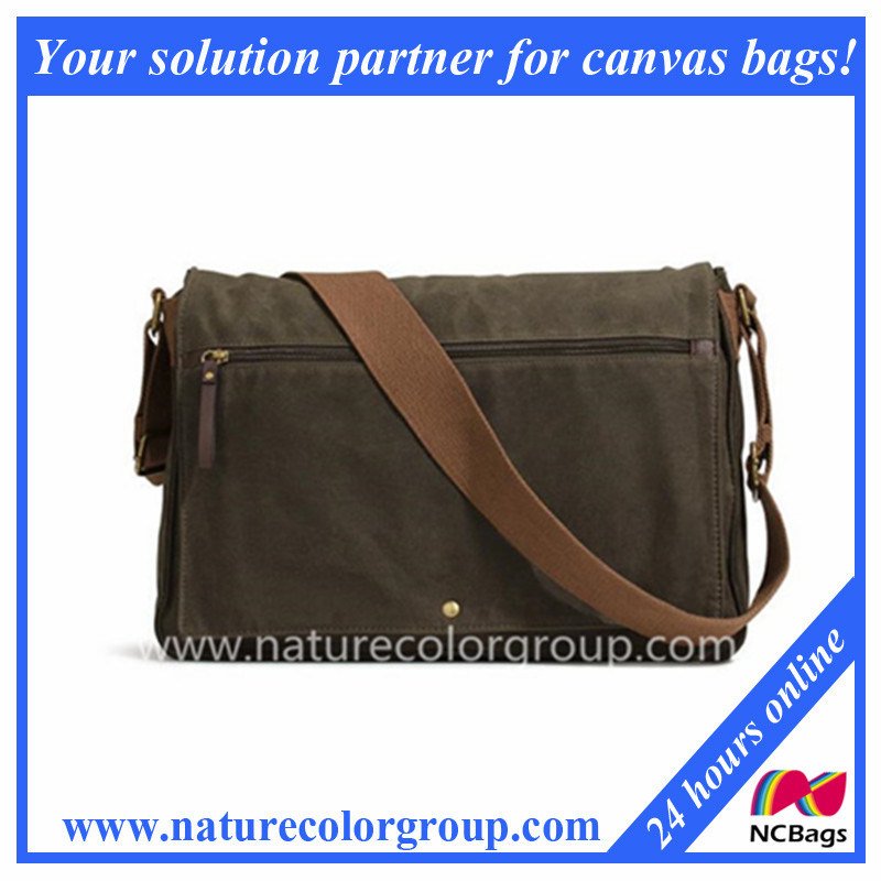 Classic Canvas Shoulder Messenger Bag Crossbody Sling Bag
